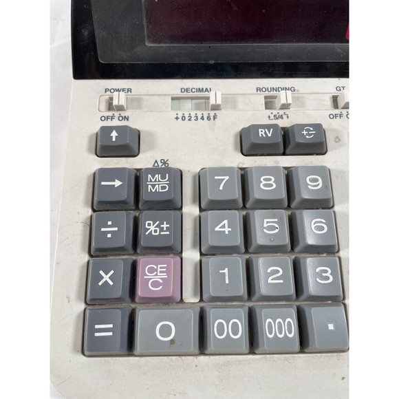 Canon MP20DH Printing Calculator 2 color display 12 digit “Parts” Sold As is - Picture 2 of 8